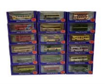 Eighteen Exclusive First Editions 1:76 scale De Luxe Series diecast buses and coaches