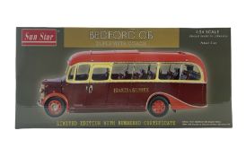 Sun Star Bedford OB limited edition 1:24 scale Duple Vista Coach 5004: 1947 Bedford OB Duple Vista -