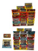 Collection of Corgi diecast buses including The 100th New Bus