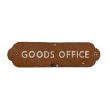 North Eastern Railway 'Goods Office' enamel sign