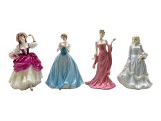 Four Coalport limited edition porcelain figures comprising 'Ripe Cherries Ripe'