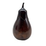 Fruitwood tea caddy in the form of an aubergine