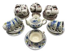Masons Mandalay pattern part teaset comprising eleven cups and saucers