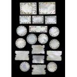 Group of 19th century Chinese Export mother-of-pearl gaming counters