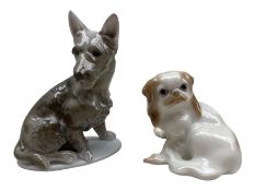 Rosenthal model of a Scottish Terrier H9cm No.155 and a Bing & Grondahl Pekinese No.1986