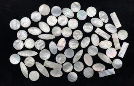 A group of sixty19th century Chinese Export mother-of-pearl gaming counters