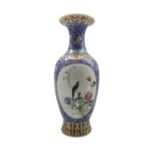 19th/ early 20th century Chinese Famille rose baluster form vase