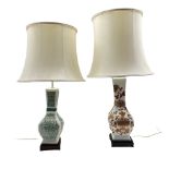 Two Chinese style porcelain table lamps