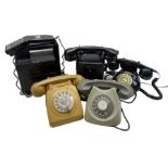 Five vintage telephones including Siemens Ediswan