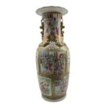 19th century Cantonese baluster vase painted with panels of figures