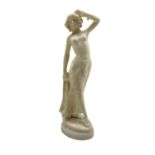 Early 20th century carved alabaster figure of a Dancer