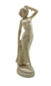 Early 20th century carved alabaster figure of a Dancer