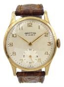 Griffon 9ct gold gentleman's 21 jewels manual wind presentation wristwatch