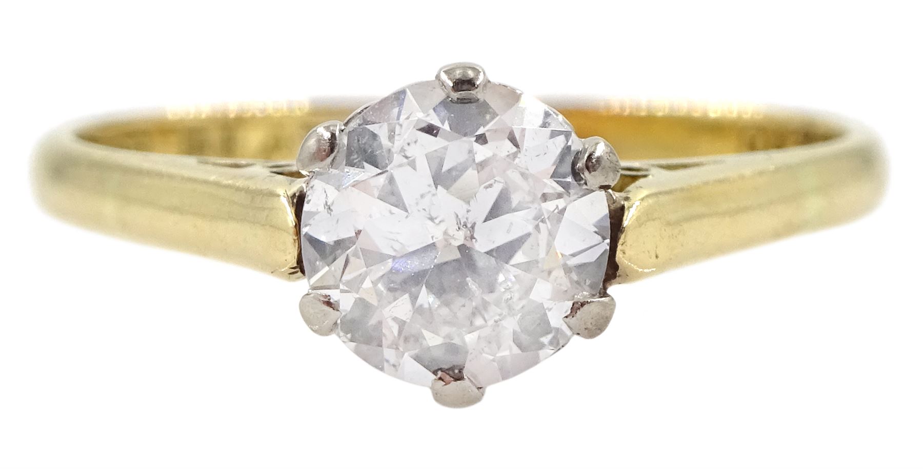 Single stone round diamond ring