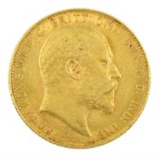 King Edward VII 1908 gold full sovereign