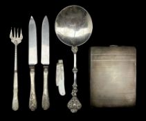 Silver ornamental serving spoon London 1903