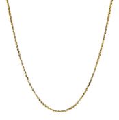 Gold link necklace with barrel clasp