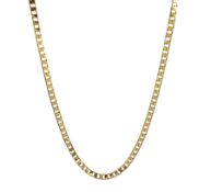 9ct gold flattened curb link necklace