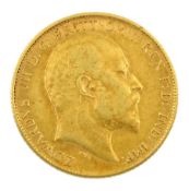 King Edward VII 1907 gold half sovereign