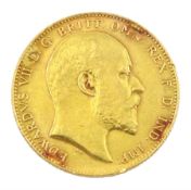 King Edward VII 1907 gold full sovereign