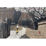 Kiyoshi Saito (Japanese 1907-1997): 'Persimmon Lined Street'