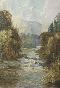 John Arthur Dees (Northern British 1875-1959): River Scene and 'Hawkshead'