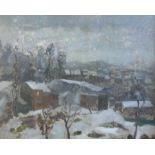 Aubin Pasque (Belgian 1903-1981): 'Snow in Brabant'