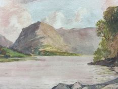 John Arthur Dees (Northern British 1875-1959): 'Buttermere Lake District - Lake/Mountain Scene'