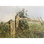 Michael Wood (British 20th century): Meadow Landscape