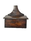 18th century oak candle box with lifting lid W40cm