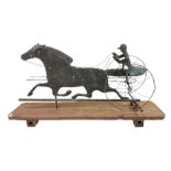 Copper and zinc weathervane in the form of a Horse and Sulky