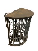 A cast iron turnstile from York City football ground by Ellison & Co.