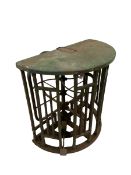 A cast iron turnstile from York City football ground by Ellison & Co.