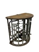 A cast iron turnstile from York City football ground by Ellison & Co.