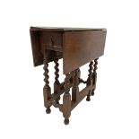 19th century elm gate leg table