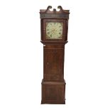 An eight-day mahogany veneered longcase clock retailed by a member of the 19th century Hougton famil