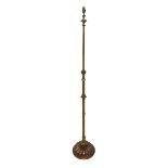 Brass standard lamp