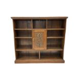 Open oak bookcase