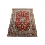 Hand knotted Persian rug from Kashan region