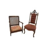 Victorian walnut chair