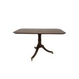 Regency style mahogany tilt-top table