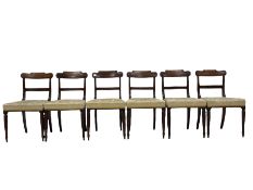Near set of six Victorian mahogany dining chairs