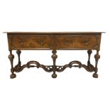 18th century design walnut dresser base