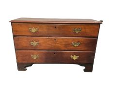19th century shallow walnut chest