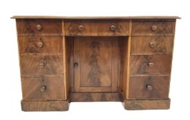 Early 20th century mahogany knee hole desk