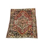 Persian design rug geometric design and ivory border 185cm x 158cm