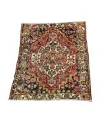 Persian design rug geometric design and ivory border 185cm x 158cm