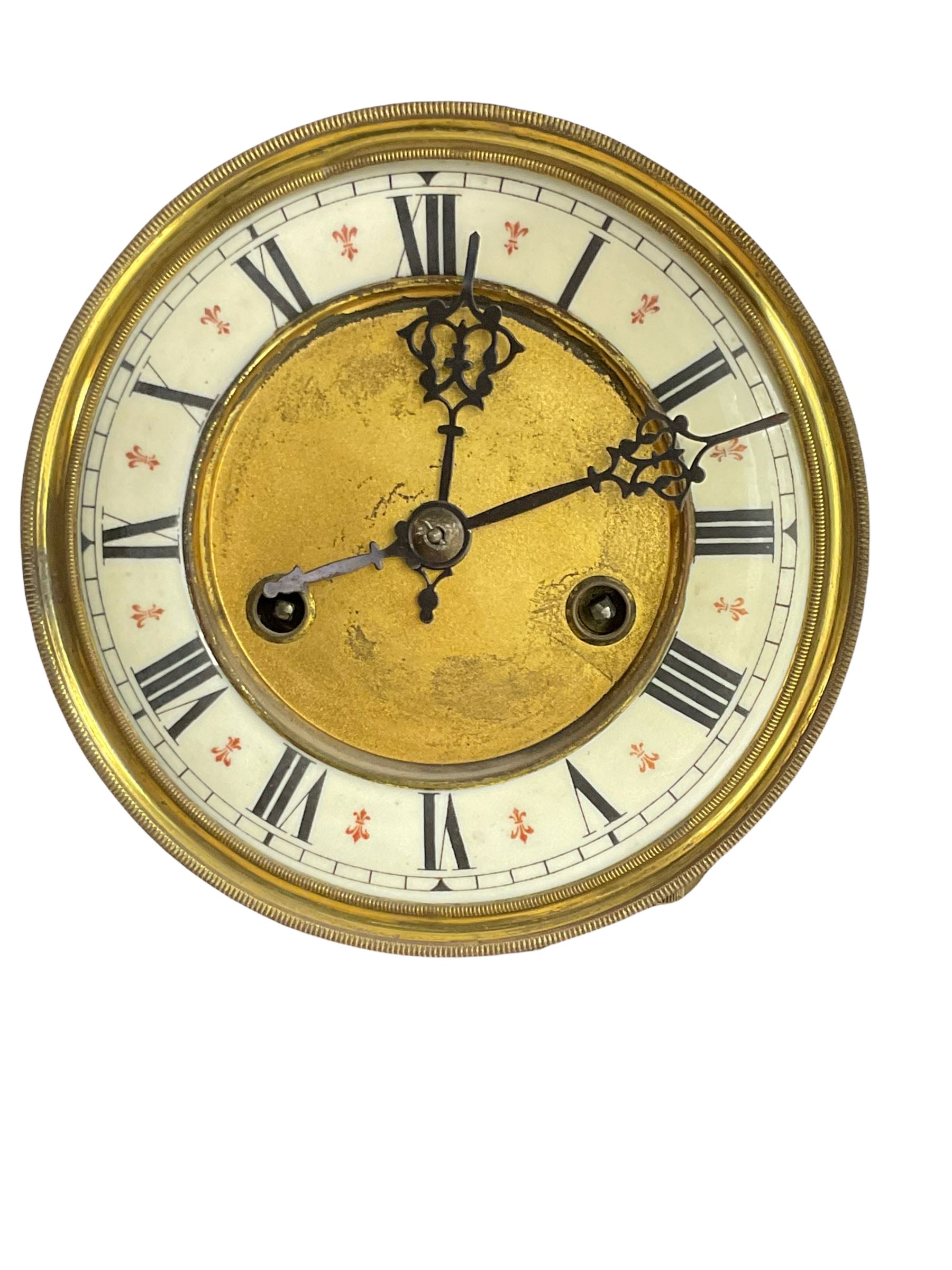 A late 19th century German spring driven wall clock in a mahogany case - Image 3 of 3
