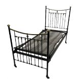 Early 20th century brass single bedstead