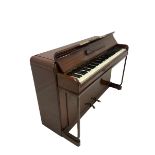 Kemble Minx upright miniature piano in a mahogany case W135cm